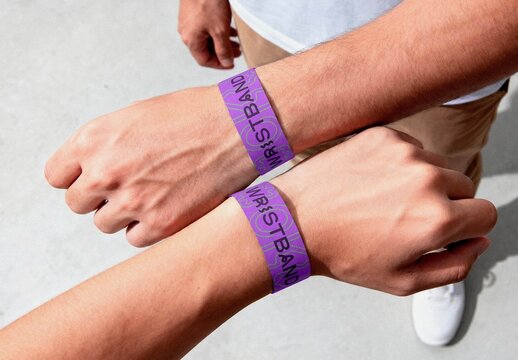 Paper Bracelets Mockup For Product And Branding Design