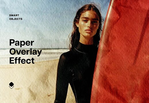 Paper Overlay Photo Effect For Poster And Print Design