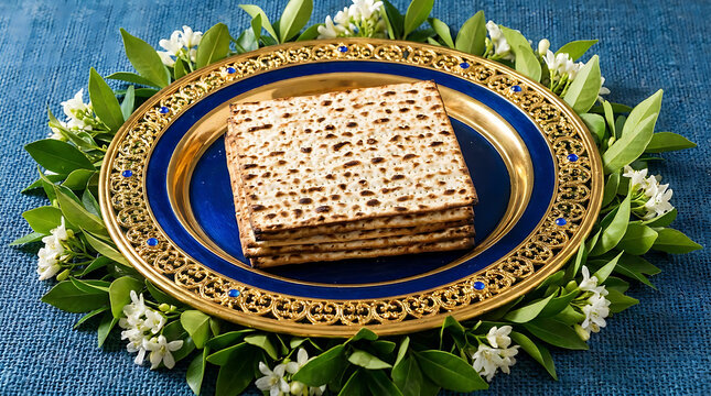Matzo on Seder Plate passover seder plate