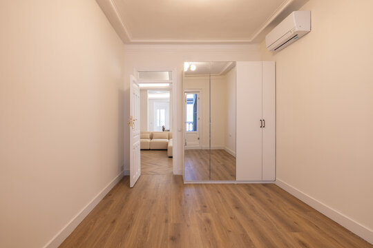 Empty Bedroom With Wardrobe
