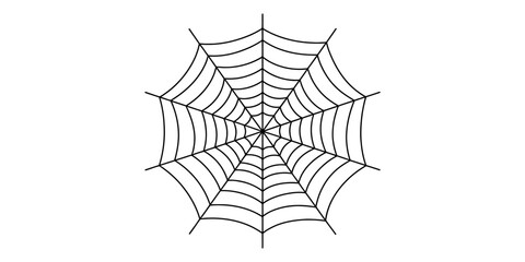 Black spider web icon drawing for halloween decoration © Prem_Bala_2026