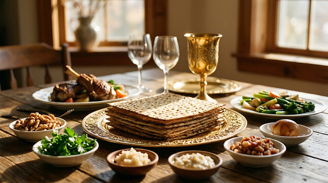 Traditional Jewish Seder Dinner passover seder plate