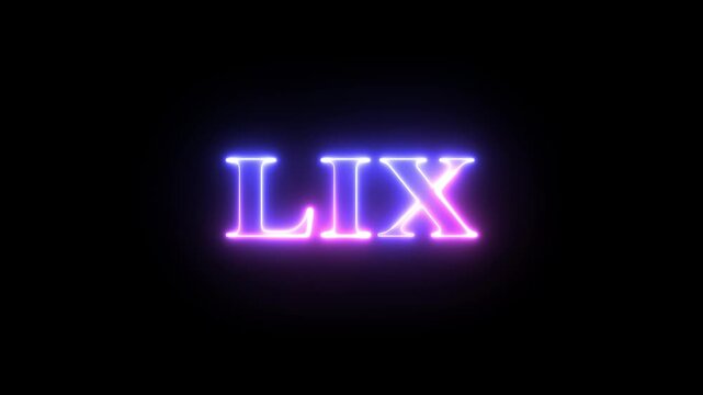Multi colored inscription roman numerals LIX with light colored spots floating inside looped alpha channel at the end. 4K footage download