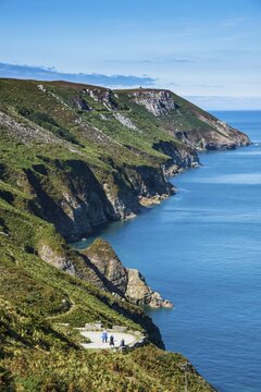 Coastline of the Island of Lundy, Bristol channel, Devon, England, United Kingdom