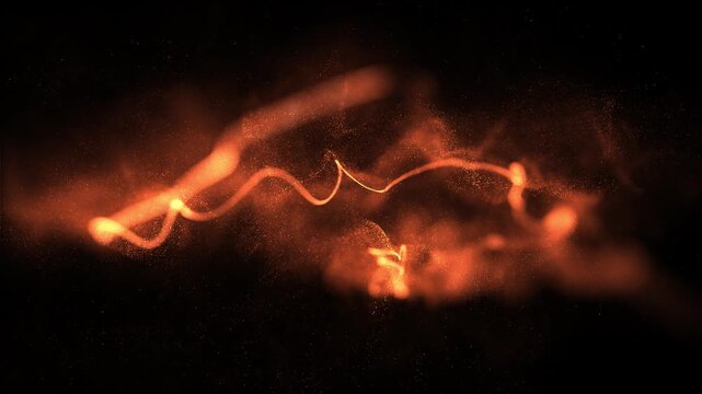 Gold Particles strings and dust, Golden Particles, Looped Alpha Background