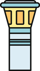 Naklejka premium Stylized column vector showing ancient architecture detail