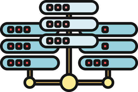 Data server network illustrating distributed computing infrastructure and a client server connection