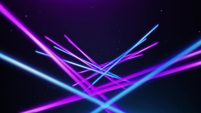 Blue and Pink Neon Arrow Lines, Alpha Chanel Loop Background