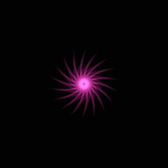 Fototapeta premium Abstract Glowing Purple Neon Wave with Soft Blend Gradient on Dark Background