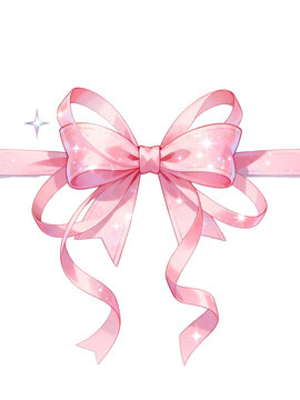 Dreamy Anime Style Ribbon Bow Graphic Collection Plain White Backdrop Hair Ornament & Sticker Design Element product mockup photo E-commerce marketing poster Background shooting scene