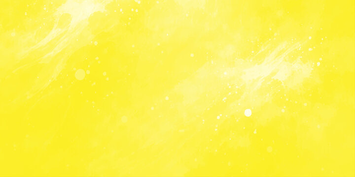 Abstract bright yellow vibrant watercolor smoke glow background texture for festive summer graphic layouts