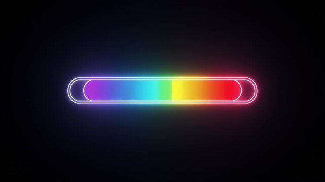 Loading Gif Rainbow Neon Glowing Progress Bar