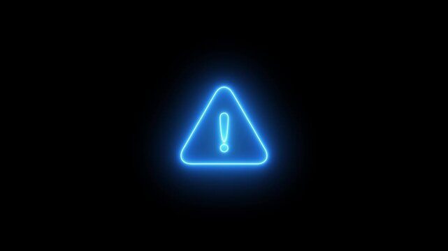 attention icon flat simple, Motion graphics of danger icon concept