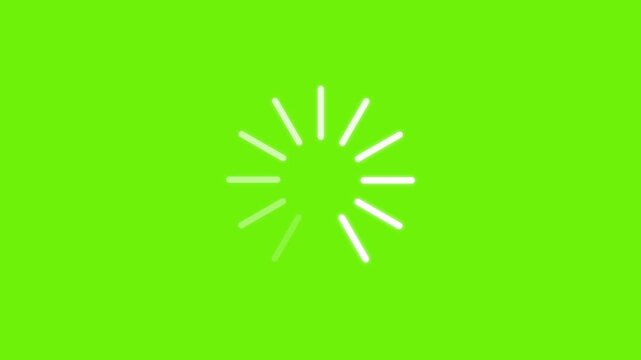 Loading circle icon background with alpha matte, glowing wheel animation, and transparent loading icon animation.