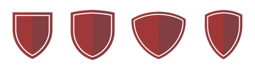 3D Badge, shield esport logo template with shadow and outline, modern gaming emblem design for competitive team branding and digital artwork. ©     