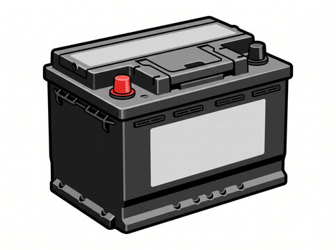 Car battery vector illustration isolated on white background