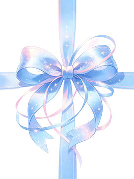 Dreamy Anime Style Ribbon Bow Graphic Collection Plain White Backdrop Hair Ornament & Sticker Design Element product mockup photo E-commerce marketing poster Background shooting scene