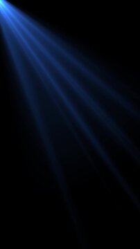 blue spot lights ray isolated alpha channel animation,technology and product light beam overlay vertical social media motion design element