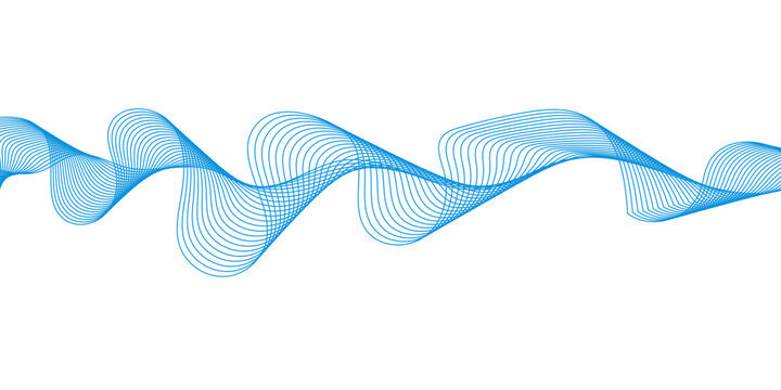 Abstract overlapping blue wave background with smooth flowing sinusoidal curves and modern minimal design perfect for wallpaper presentation