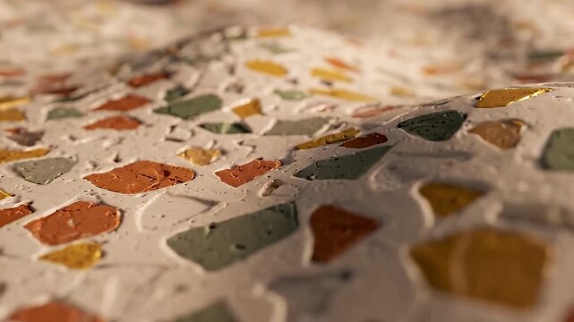 4K Abstract Organic Terrazzo Pattern Surface Undulating Backdrop