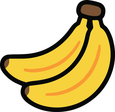 Cute Banana Cartoon Icon