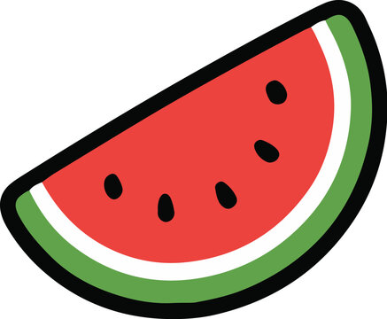 Cute Watermelon Cartoon Icon