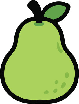 Cute Pear Cartoon Icon