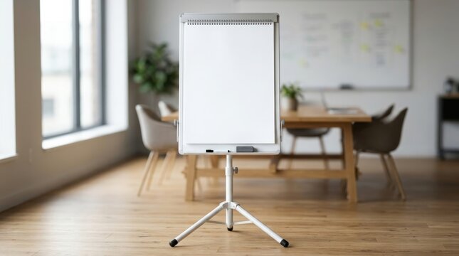 Modern flip chart in cozy home office space