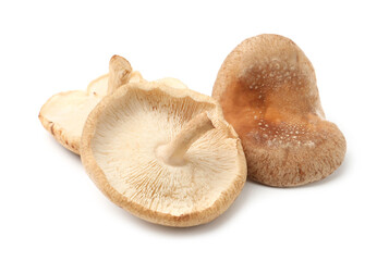 Raw fresh shiitake mushrooms isolated on white © New Africa