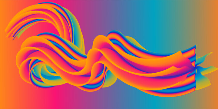 abstract trendy 3d wavy fluid background wallpaper. Colorful gradient color 3d fluid liquid wallpaper background. Abstract 3d landing page template. Website concept, flyer, brochure, banner background