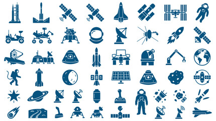 Space Exploration and Astronomy Icons Collection © Agus