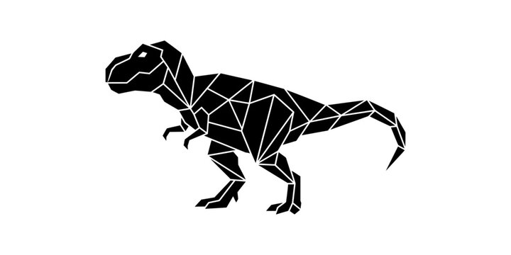Geometric t rex silhouette
