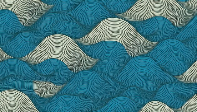 Seamless Pattern With Waves