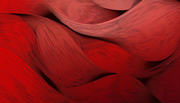 Vector Abstract Red Waves Background