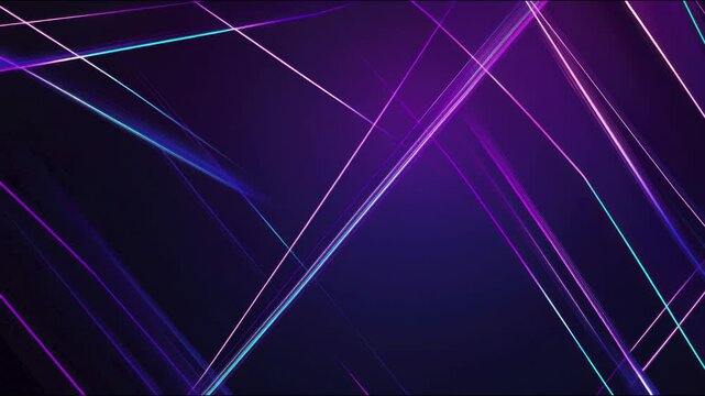 Neon diagonal light lines sliding seamless loop hand drawn digital animation on dark background for overlay presentation 4k