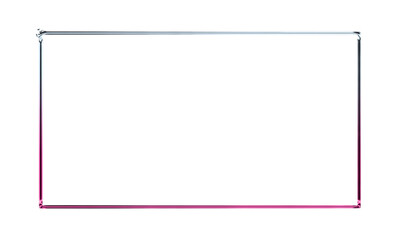 A colorful rectangle with a gradient outline stands alone. © Badsha