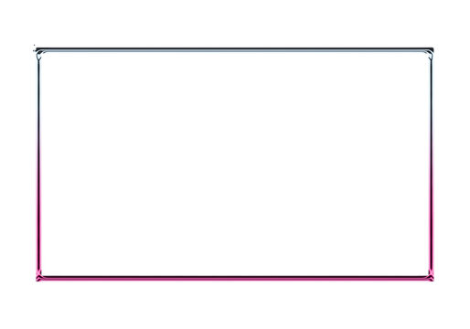 A thin rectangle shape with colored border on transparent background