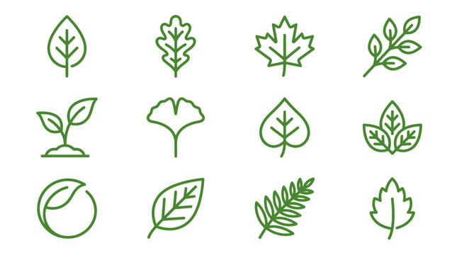 Elegant Minimalist Tree Leaf Logo Icon with Organic Silhouette and Versatile Modern Aesthetic for Branding Design Corporate Identity Nature Eco Friendly Concepts and Timeless Visual Appeal