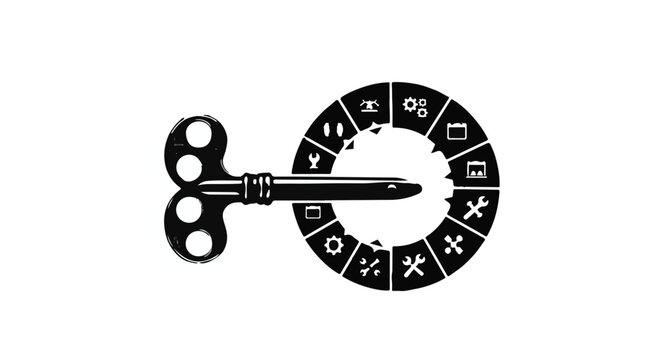black camera lens aperture control dial icon