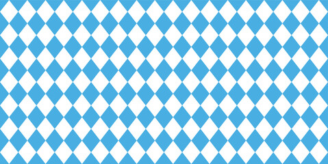 Fototapeta premium Seamless Pattern Blue and white Bavarian diamond pattern background 