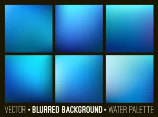 Blurred abstract backgrounds set. Smooth banner template collection © prezent
