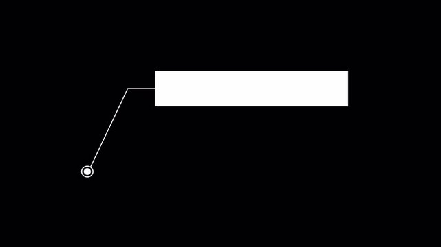 Futuristic Hud callout rectangle text box animation for text highlighting, Simple HUD elements rectangle frame lines callout animation, white callous rectangle, White digital interface box