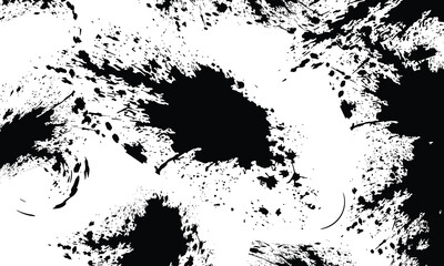 Obraz premium Black and white abstract art with splatters