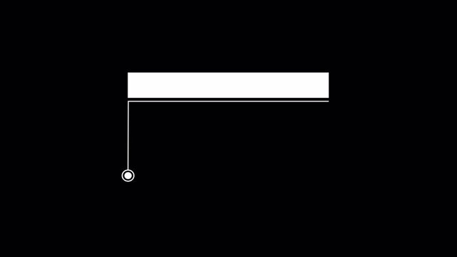 Futuristic Hud callout rectangle text box animation for text highlighting, Simple HUD elements rectangle frame lines callout animation, white callous rectangle, White digital interface box