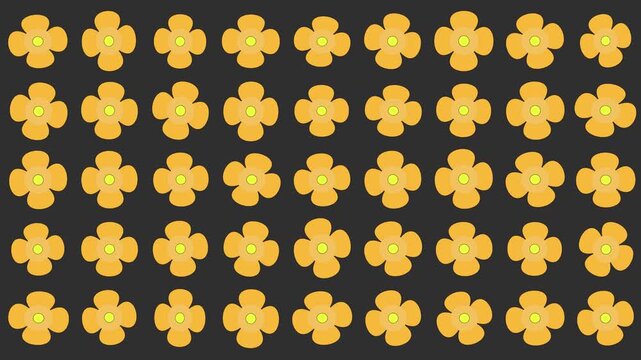 Video Background Animation Yellow Flower