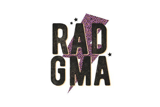 Rad Gma Leopard Lightning Bolt Sublimation Design