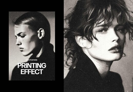 Old Printing Poster Effect For Poster And Print Design