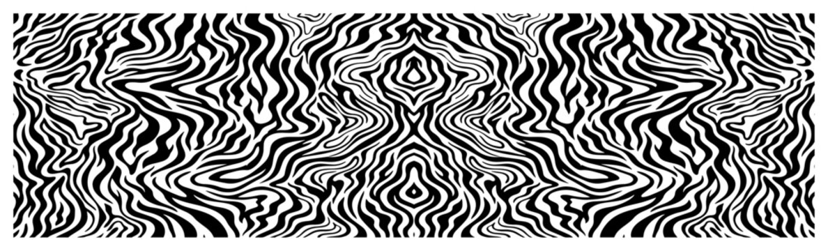 Fluid wavy lines pattern with liquid marble effect in high contrast vector style