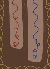 Abstract image for printing. Picture for modern interiors. The picture is painted by hand on a tablet. © neurostructure