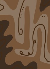 Abstract image for printing. Picture for modern interiors. The picture is painted by hand on a tablet. © neurostructure